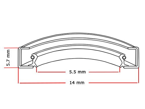 Oliekeerring 5.5x14x5.7mm BASL NBR 70