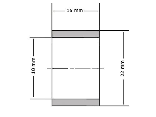 Glijlager Sinterbrons BP25 18x22x15mm