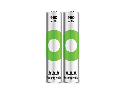 Foto van GP NiMH oplaadbare batterij AAA 950mA blister(2) GP NiMH oplaadbare batterij AAA 950mA blister(2)