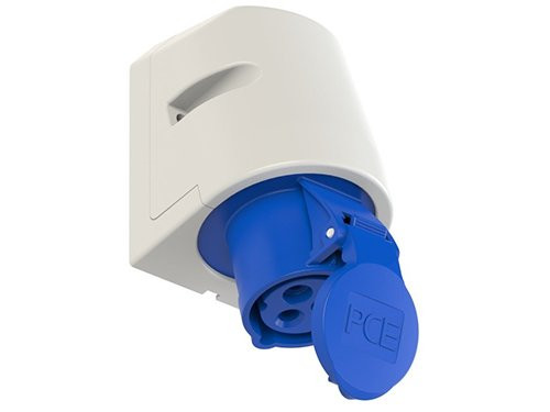 CEE 3P/16A/230V opbouw wcd blauw