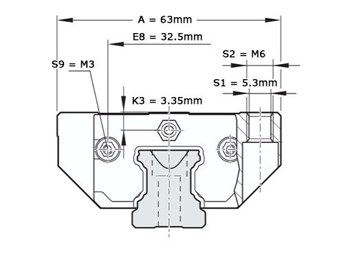 Bosch Rexroth Kogelwagen Koolstofstaal KWD-020-FKS-C0-N-1 Zonder Kogelketting