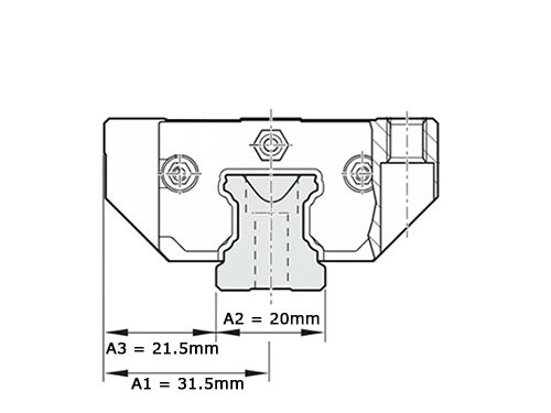 Bosch Rexroth Kogelwagen Koolstofstaal KWD-020-FKS-C0-N-1 Zonder Kogelketting