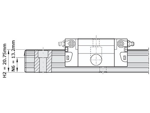 Bosch Rexroth Kogelwagen Koolstofstaal KWD-020-FKS-C0-N-1 Zonder Kogelketting