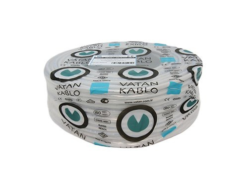 Kabel H05VV-F VMVL rond 4x1qmm wit 100 Meter