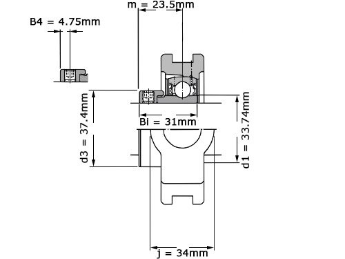 SKF Lagerblok Span TU25 FM (25mm)