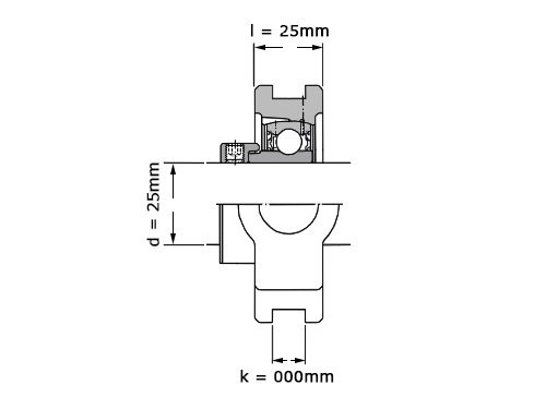 SKF Lagerblok Span TU25 FM (25mm)