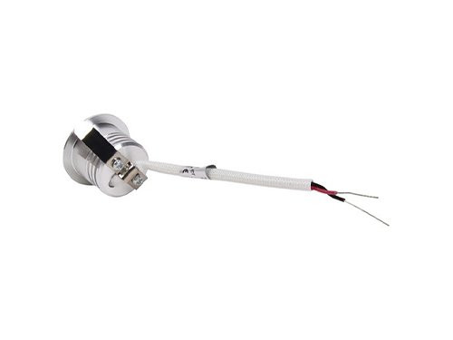 Foto van LED mini inbouwspot 1,5W 2700K 37mm 60gr rond vast geschuurd staal LED mini inbouwspot 1,5W 2700K 37mm 60gr rond vast geschuurd staal