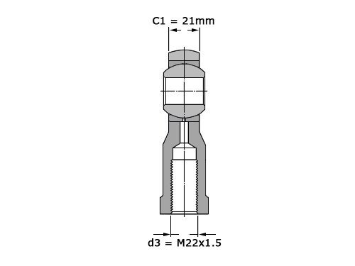 SKF Stangkop SIKAC22 M (22x55x28mm)