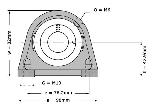 INA Lagerblok Staand RSHEY30 N (30mm)
