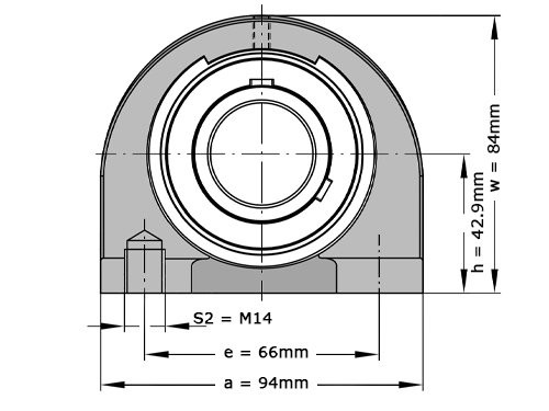 FAG Lagerblok Staand UCPA206 (30mm)