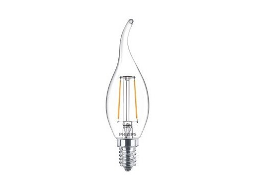 Foto van Philips LED tipkaars E14 2-25W 2700K filament helder blister Philips LED tipkaars E14 2-25W 2700K filament helder blister