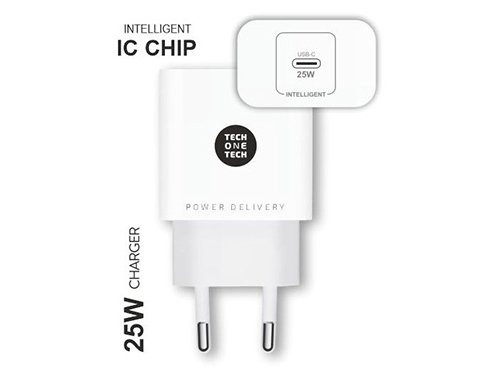 USB-C lader 25w PD wit + Lightning kabel 1m