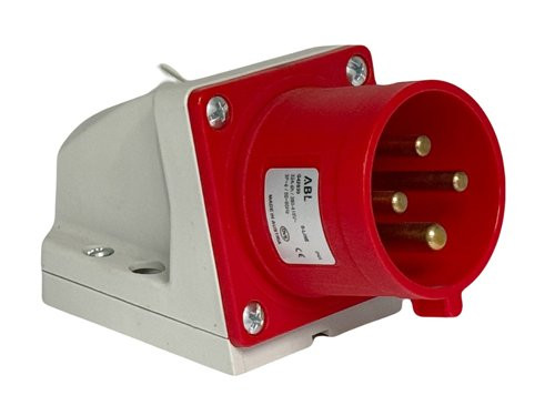 Foto van CEE 4P/32A/400V opb wcd rood met pennen CEE 4P/32A/400V opb wcd rood met pennen