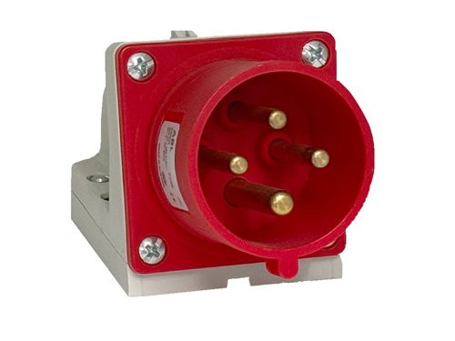Foto van CEE 4P/32A/400V opb wcd rood met pennen CEE 4P/32A/400V opb wcd rood met pennen