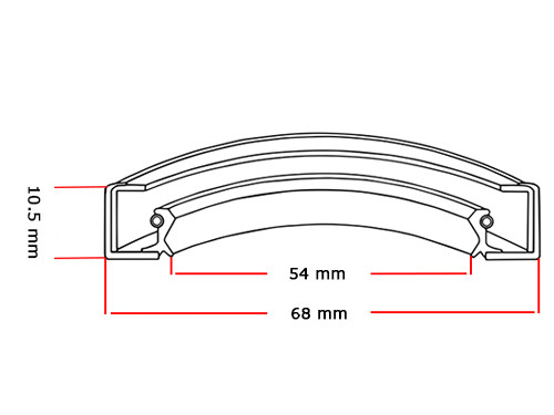 Dichtomatik Oliekeerring 54X68X10.5mm BA NBR 70