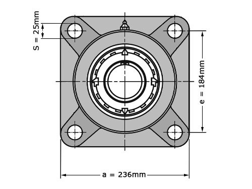 NSK Lagerblok Vierkant UKF315 D1 (65mm)
