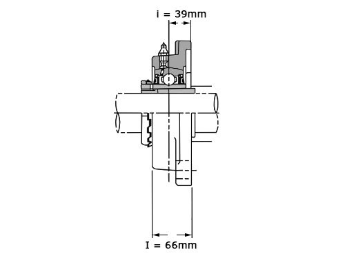 NSK Lagerblok Vierkant UKF315 D1 (65mm)