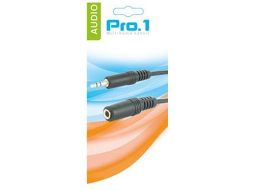 Hoofdtelefoon verlengkabel glad 3,5 jack 5m