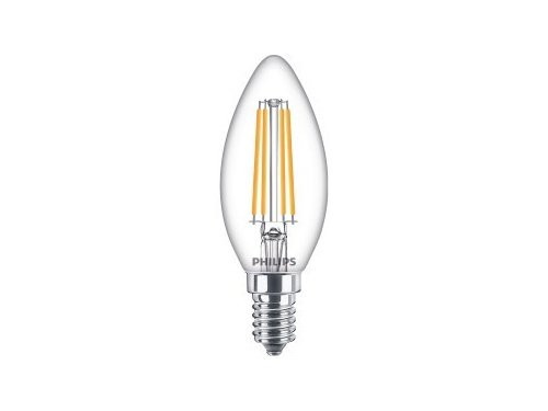 Philips LED kaars E14 6,5-60W 2700K filament helder blister