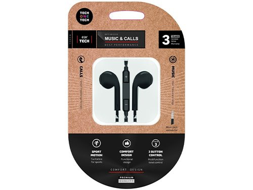 Oordopjes stereo 3,5mm met volumeregelaar zwart