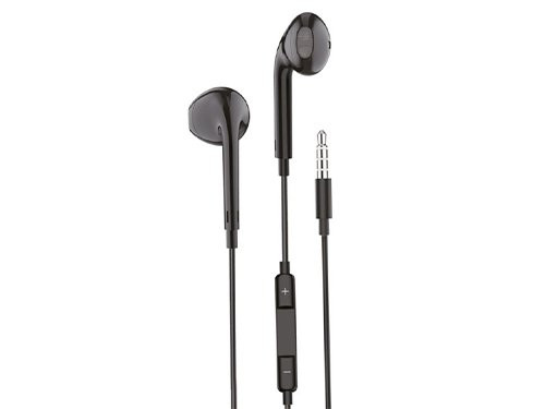 Oordopjes stereo 3,5mm met volumeregelaar zwart