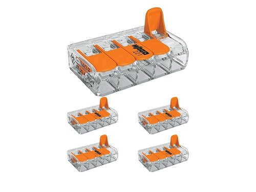 Lasklem hersluitbaar 5-voudig 0,2-4qmm Wago 5 stuks