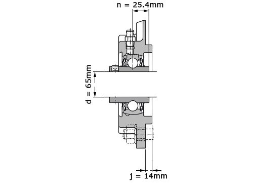 JTEKT - Koyo Lagerblok Rond UCFC213 J (65mm)