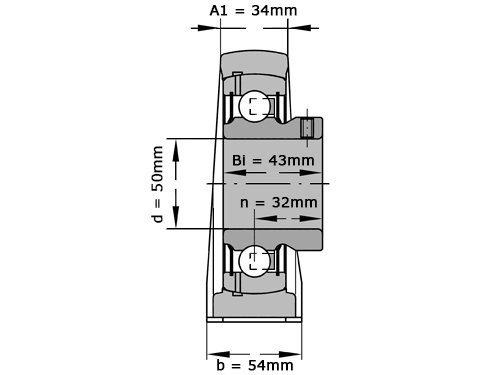 INA Lagerblok Staand PASEY50 XL N (50mm)