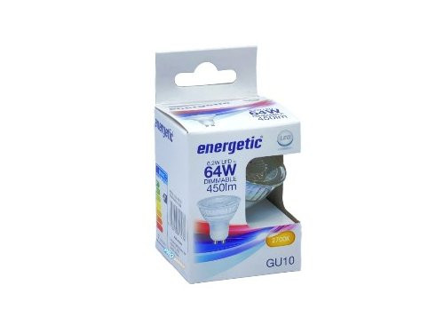 Energetic LED spot GU10 6,2-64W 2700K dimbaar