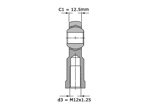 Foto van SKF Stangkop SIKB12 F VZ019 (12x33x16mm) SKF Stangkop SIKB12 F VZ019 (12x33x16mm)