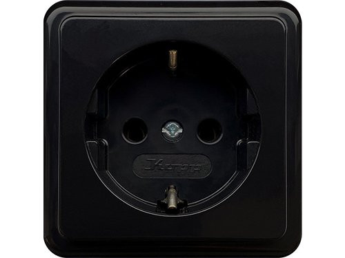 Kopp ZWART opbouw stopcontact wcd RA