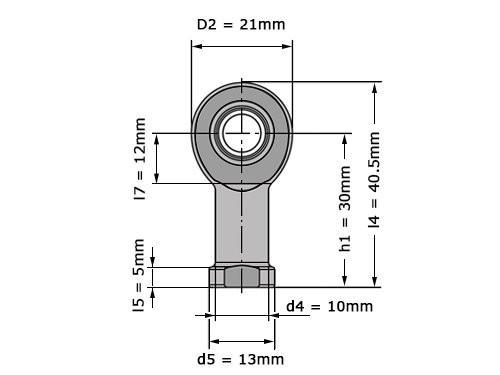 INA Stangkop GIL6 UK (6x21x6mm)