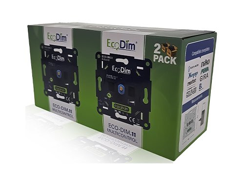LED dimmer 0-250W EcoDim fase afsnijding - 2 Pack