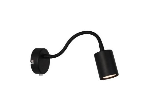 Foto van Wandlamp Explore Flex GU-10 met schakelaar zwart Wandlamp Explore Flex GU-10 met schakelaar zwart