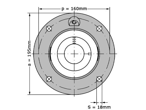 Foto van INA Lagerblok Rond PMEY60 N (60mm) INA Lagerblok Rond PMEY60 N (60mm)