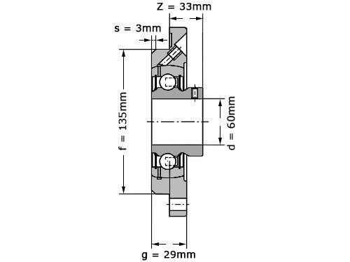 Foto van INA Lagerblok Rond PMEY60 N (60mm) INA Lagerblok Rond PMEY60 N (60mm)