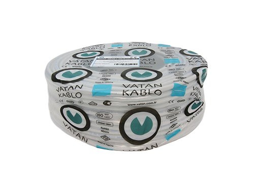 Kabel H05VV-F VMVL rond 3x1qmm wit 100 Meter