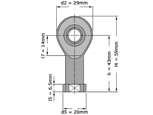 Foto van SKF Stangkop SILKB10 F (10x29x14mm) SKF Stangkop SILKB10 F (10x29x14mm)