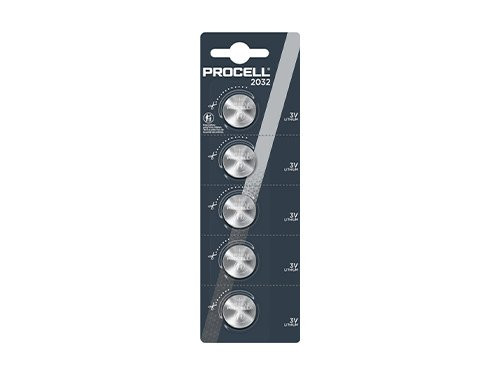 Foto van Duracell Procell Lithium batterij CR2032 3V blister(5) Duracell Procell Lithium batterij CR2032 3V blister(5)