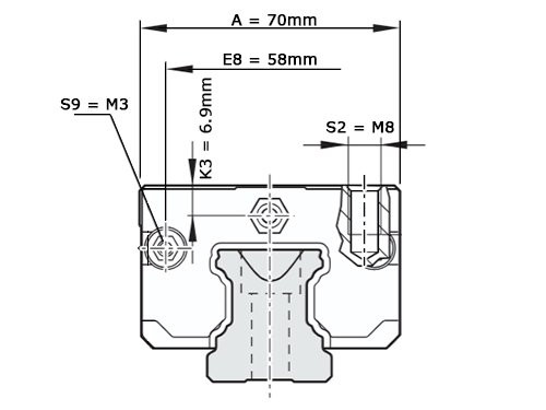 Bosch Rexroth Kogelwagen Koolstofstaal KWD-035-SNS-C1-P-1 Zonder Kogelketting