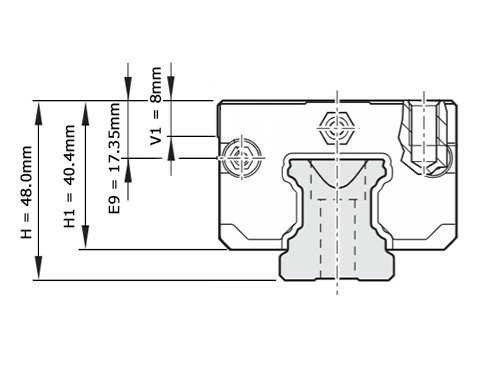 Bosch Rexroth Kogelwagen Koolstofstaal KWD-035-SNS-C1-P-1 Zonder Kogelketting