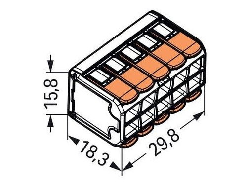 Lasklem hersluitbaar 10-voudig 0,2-4qmm doos(15)