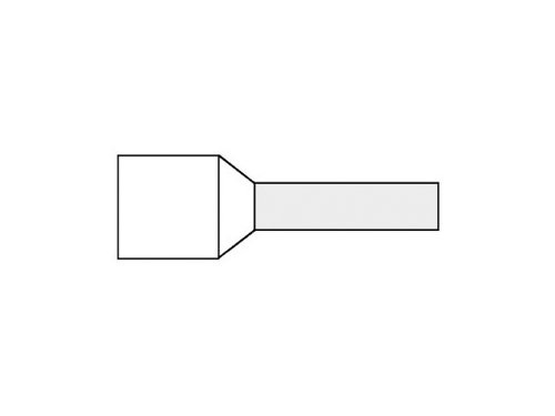 Foto van Adereindhuls geisoleerd 0,75x8 wit Adereindhuls geisoleerd 0,75x8 wit