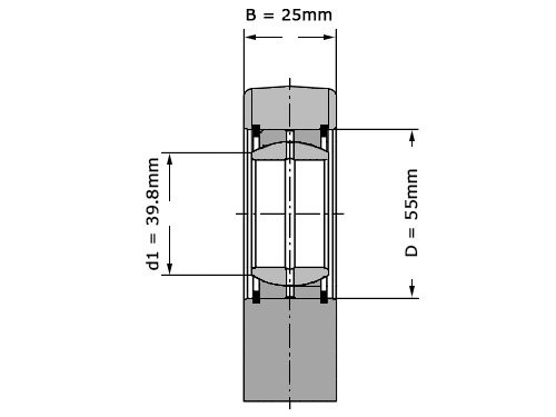 Foto van INA Stangkop GF35 DO (35x83x30mm) INA Stangkop GF35 DO (35x83x30mm)