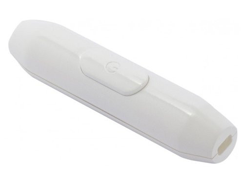 Snoerschakelaar rond design wit 2A