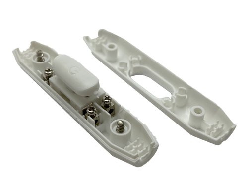 Snoerschakelaar rond design wit 2A