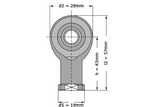 IBB Stangkop GIKR10 PW (10x28x14mm)