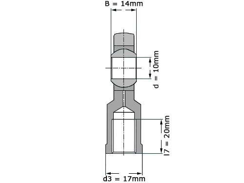 IBB Stangkop GIKR10 PW (10x28x14mm)