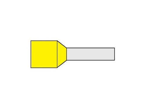 Adereindhuls geisoleerd 1,0x8 geel