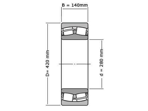 FAG Tonlager Zelfinstellend 24056 Cilindrisch BE XL C4 (280x420x140mm)